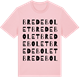 Pink Cotton t-shirt med Bredebolet ordlek t-shirt