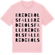 Pink Cotton t-shirt med Bredebolsfall ordlek t-shirt