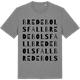 Mid Heather Gray t-shirt med Bredebolsfall ordlek t-shirt