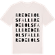 Vintage White t-shirt med Bredebolsfall ordlek t-shirt