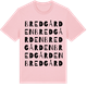 Pink Cotton t-shirt med Bredgården ordlek t-shirt