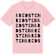 Pink Cotton t-shirt med Bredsten ordlek t-shirt