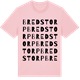 Pink Cotton t-shirt med Bredstorp ordlek t-shirt
