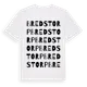 White t-shirt med Bredstorp ordlek t-shirt