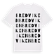 White t-shirt med Bredviken ordlek t-shirt