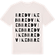 Vintage White t-shirt med Bredviken ordlek t-shirt