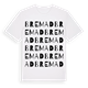 White t-shirt med Bremad ordlek t-shirt