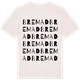 Vintage White t-shirt med Bremad ordlek t-shirt