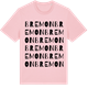 Pink Cotton t-shirt med Bremon ordlek t-shirt