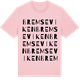 Pink Cotton t-shirt med Bremseviken ordlek t-shirt
