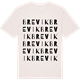 Vintage White t-shirt med Brevik ordlek t-shirt