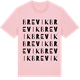 Pink Cotton t-shirt med Brevik ordlek t-shirt