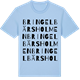 Blue Soul t-shirt med Bringelbärsholmen ordlek t-shirt