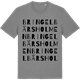 Mid Heather Gray t-shirt med Bringelbärsholmen ordlek t-shirt