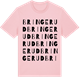 Pink Cotton t-shirt med Bringerud ordlek t-shirt