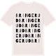 Vintage White t-shirt med Bringerud ordlek t-shirt