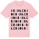 Pink Cotton t-shirt med Brinkerud ordlek t-shirt