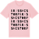 Pink Cotton t-shirt med Brissmestorp ordlek t-shirt