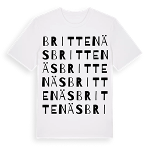 Brittenäs ordlek t-shirt – ekologisk bomull t-shirt från Pinshirt