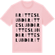 Pink Cotton t-shirt med Britteslund ordlek t-shirt