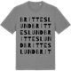 Mid Heather Gray t-shirt med Britteslund ordlek t-shirt