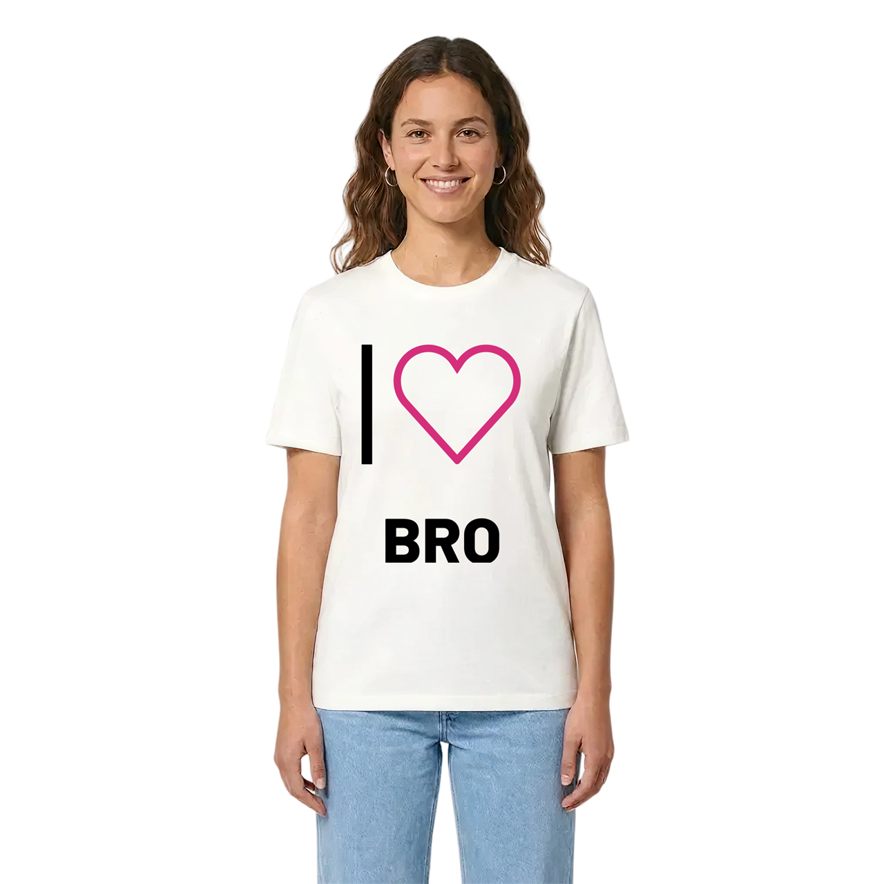 Jag älskar Bro t-shirt stort tryck i miljö