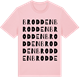 Pink Cotton t-shirt med Brodden ordlek t-shirt