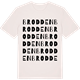 Vintage White t-shirt med Brodden ordlek t-shirt