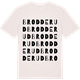 Vintage White t-shirt med Brodderud ordlek t-shirt
