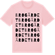 Pink Cotton t-shirt med Brogärdet ordlek t-shirt