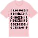 Pink Cotton t-shirt med Brohögen ordlek t-shirt