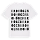 White t-shirt med Brohögen ordlek t-shirt