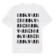 White t-shirt med Brokvarnen ordlek t-shirt