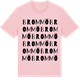 Pink Cotton t-shirt med Brommö ordlek t-shirt