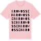 Pink Cotton t-shirt med Bromossen ordlek t-shirt
