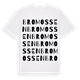 White t-shirt med Bromossen ordlek t-shirt