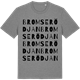 Mid Heather Gray t-shirt med Bromserödjan ordlek t-shirt