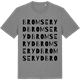 Mid Heather Gray t-shirt med Bromseryd ordlek t-shirt