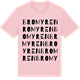 Pink Cotton t-shirt med Bromyren ordlek t-shirt