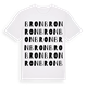 White t-shirt med Bron ordlek t-shirt