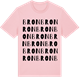 Pink Cotton t-shirt med Bron ordlek t-shirt