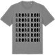 Mid Heather Gray t-shirt med Bron ordlek t-shirt