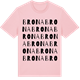 Pink Cotton t-shirt med Brona ordlek t-shirt