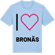 Blue Soul t-shirt med Jag älskar Bronäs t-shirt stort tryck