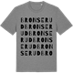 Mid Heather Gray t-shirt med Bronserud ordlek t-shirt