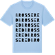 Blue Soul t-shirt med Brossered ordlek t-shirt