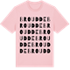 Pink Cotton t-shirt med Broudde ordlek t-shirt