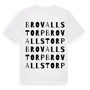 Brovallstorp ordlek t-shirt – ekologisk bomull t-shirt från Pinshirt