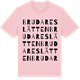 Pink Cotton t-shirt med Brudareslätten ordlek t-shirt