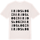 Vintage White t-shirt med Brudskogen ordlek t-shirt